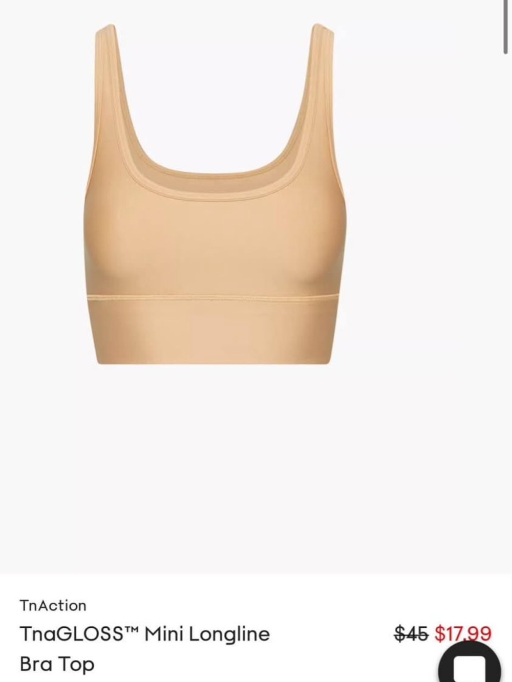TnaGLOSS™ Mini Longline Bra Top